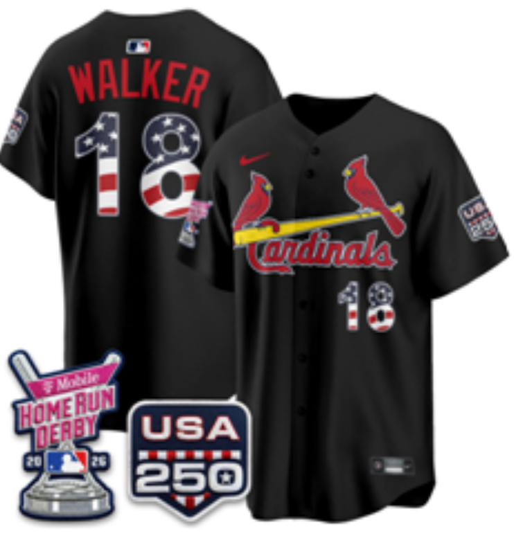 Men 2026 St.Louis Cardinals #18 Walker black Nike MLB Jersey 0728001